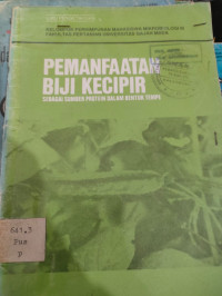 Image of PEMANFAATAN BIJI KECIPIR SEBAGAI SUMBER PROTEIN DALAM BENTUK TEMPE